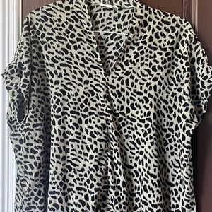 V neck animal print top. Flowy and comfy! Used